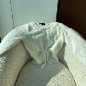 Almost Famous White Cropped Sweater